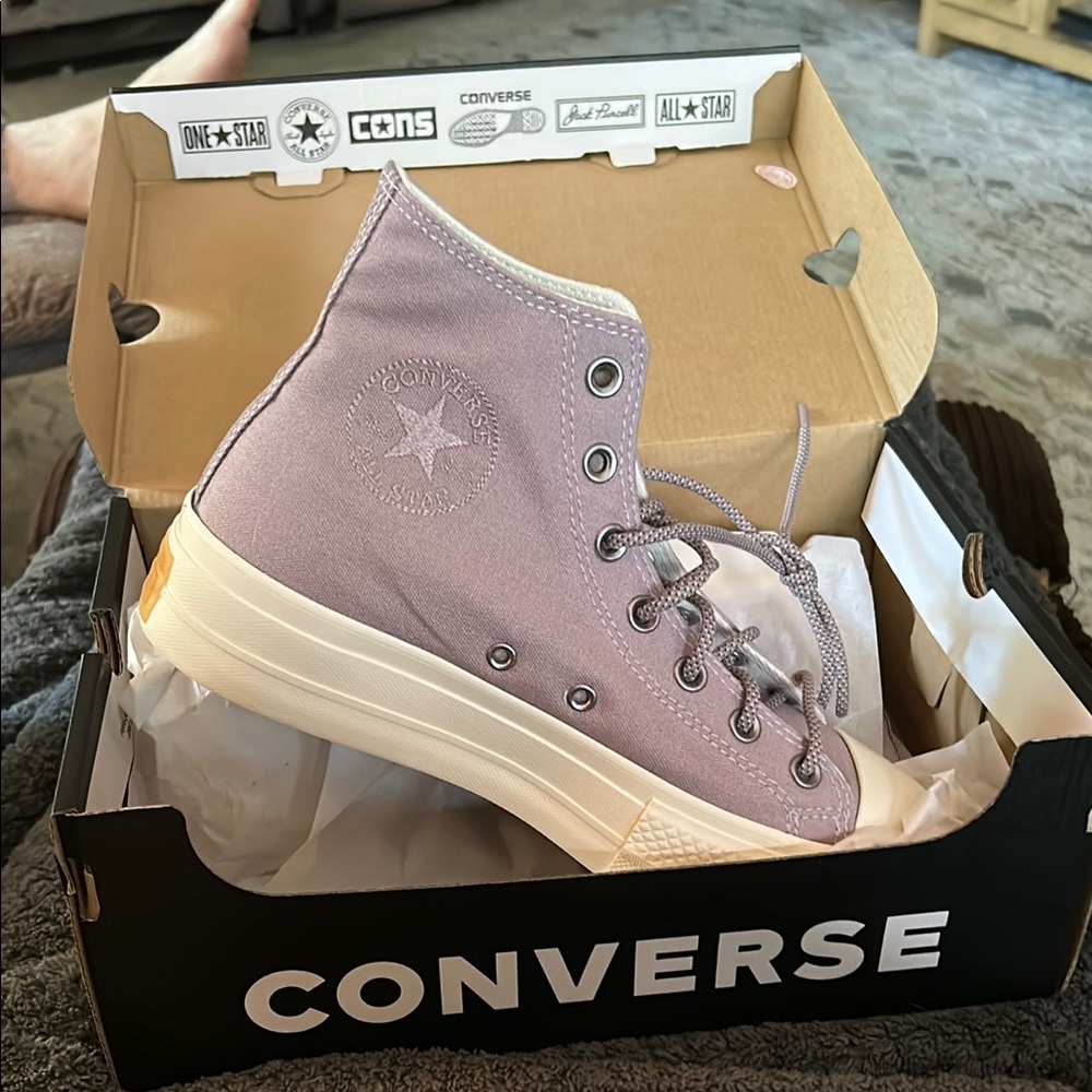 Converse Purple High-Top Canvas Sneakers